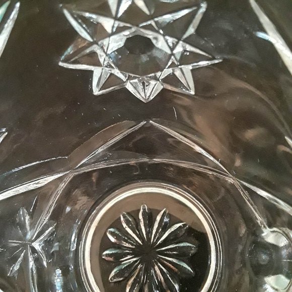 VINTAGE ANCHOR HOCKING STAR OF DAVID 4" GLASS CREAMER - Picture 6 of 7